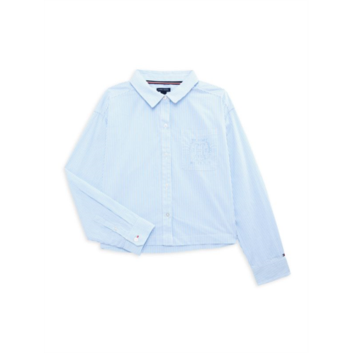 Tommy Hilfiger Girls Striped Button Up Shirt