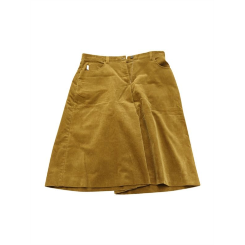 Burberry Corduroy Culotte Shorts In Camel Cotton