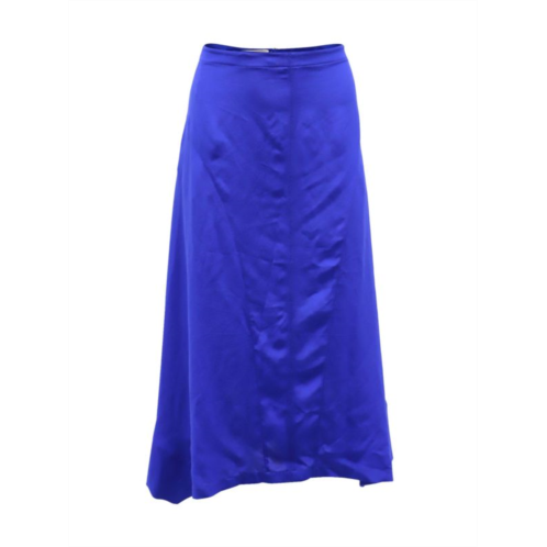 Stella Mccartney Midi Skirt In Blue Silk