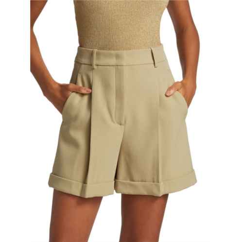 Michael Kors Collection Pleated Virgin Wool Shorts