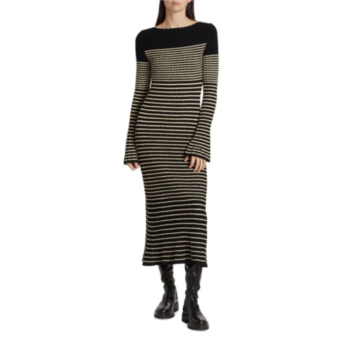 Proenza Schouler Boucle Striped Sweater Dress