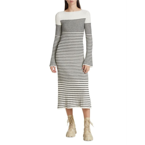 Proenza Schouler Boucle Striped Sweater Dress