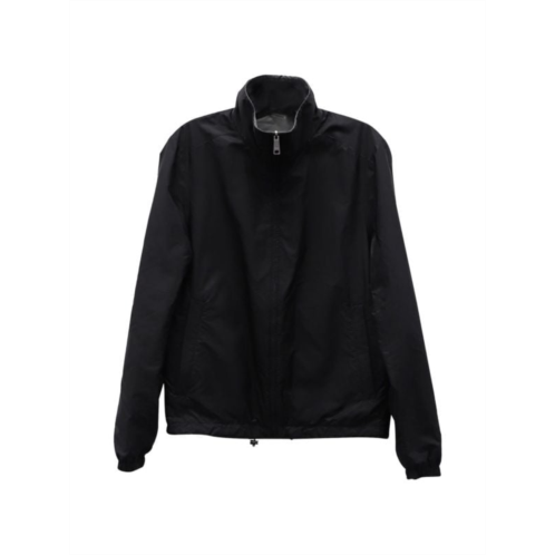 Prada Zip Up Jacket In Black Nylon