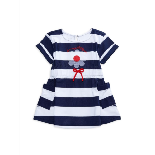 Tommy Hilfiger Baby Girls Striped Logo Dress
