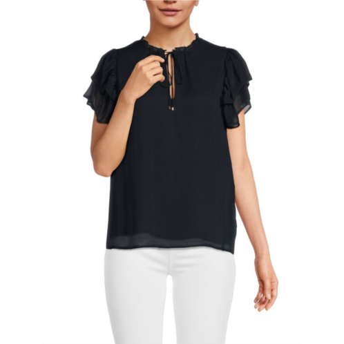 Tommy Hilfiger Solid Layered Sleeve Top