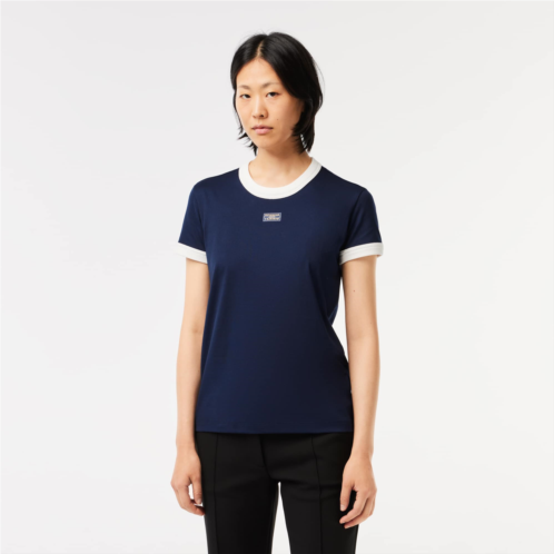 Lacoste Womens Slim Fit Cotton Tennis T-Shirt
