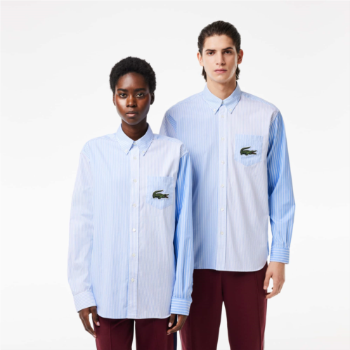 Lacoste Unisex Large Croc Striped Cotton Shirt