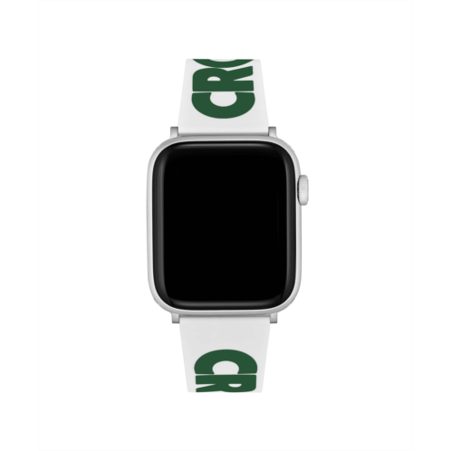 Lacoste Unisex Croc Print White Silicone Apple Watch Strap