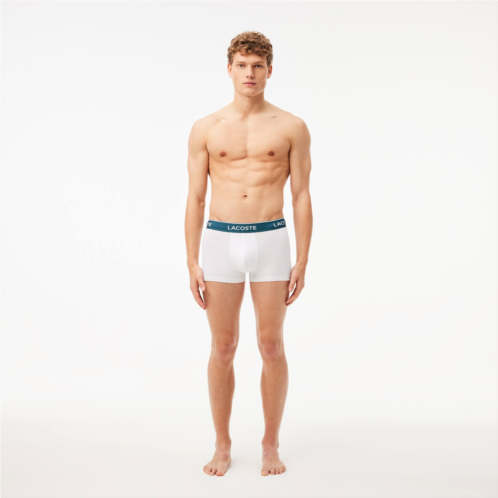 Lacoste Mens Branded Trunks 3-Pack