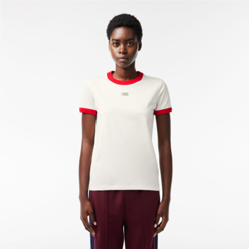 Lacoste Womens Slim Fit Cotton Tennis T-Shirt