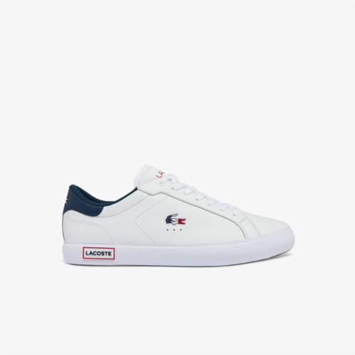 Lacoste Mens Powercourt Leather Multicolor Sneakers
