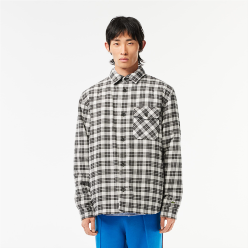 Lacoste Mens Checked Overshirt with Quilted Lining