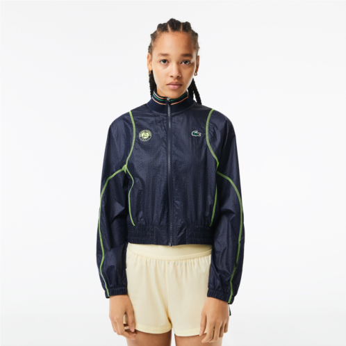 Lacoste Womens Roland Garros Edition Post-Match Cropped Jacket