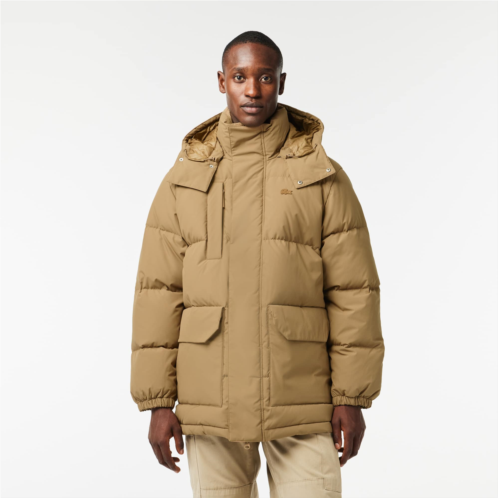Lacoste Mens Removable Hood Midi Puffer Jacket