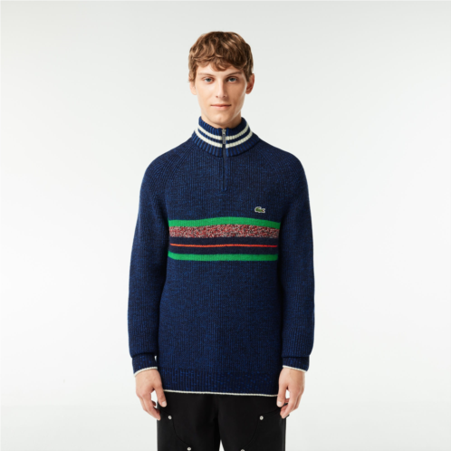 Lacoste Mens Made in France High-Neck Wool Sweater