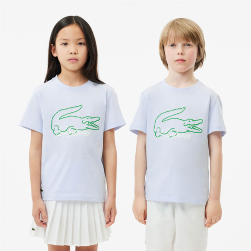 Lacoste Kids Bright Croc Print Cotton T-Shirt