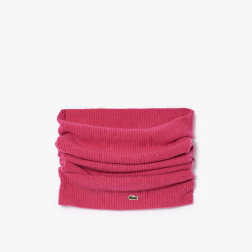 Lacoste Womens Cashmere Ribbed Knit Infinity Scarf