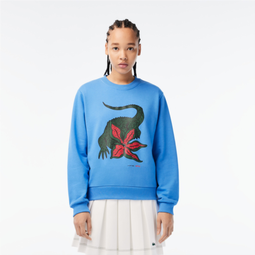 Womens Lacoste x Netflix Loose Fit Organic Cotton Fleece Sweatshirt
