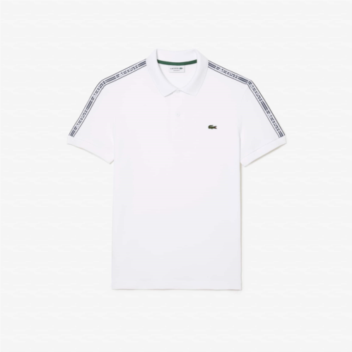 Lacoste Mens Regular Fit Logo Stripe Stretch Cotton Polo