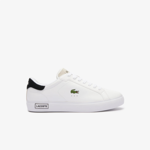 Lacoste Mens Powercourt Logo Tongue Leather Sneakers