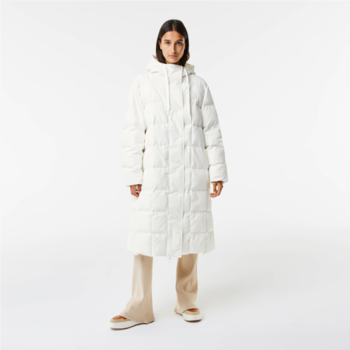Lacoste Womens Water-Repellent Long Jacket