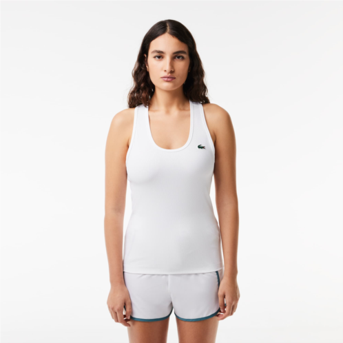 Lacoste Womens Sport Slim Fit Ribbed Tank