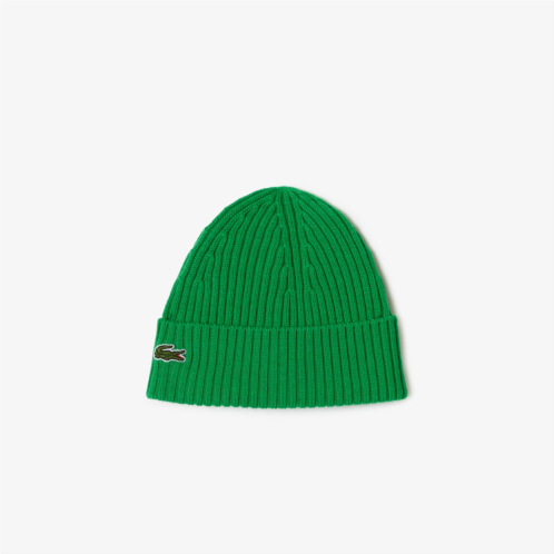 Lacoste Ribbed Wool Hat
