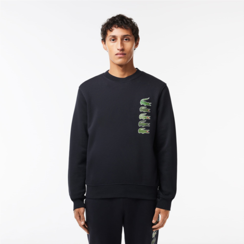 Lacoste Mens Classic Fit Croc Print Sweatshirt
