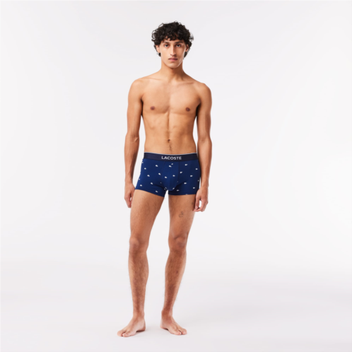 Lacoste Mens Casual Signature Boxer Trunks 3-Pack