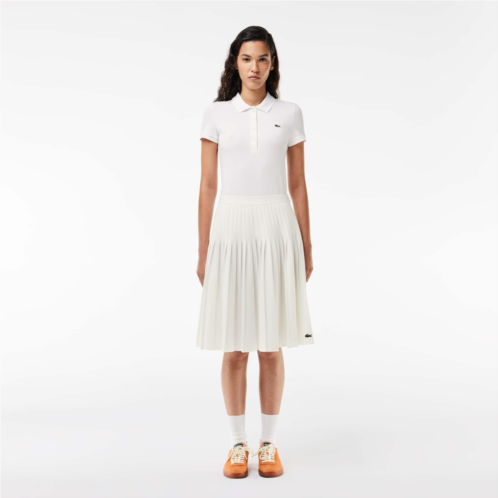Lacoste Womens Pleated Twill Skirt