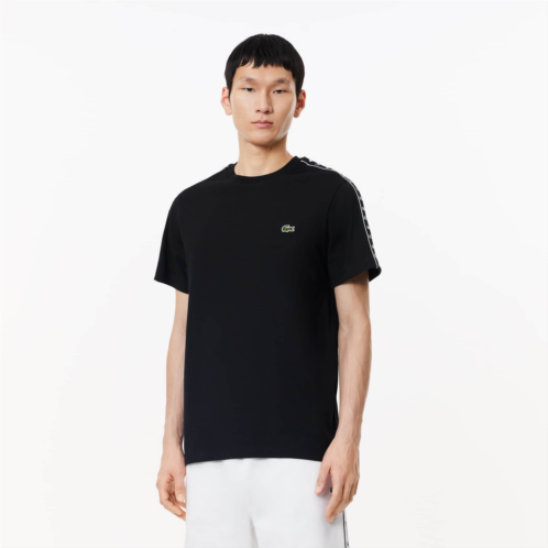 Lacoste Mens Cotton Jersey Logo Stripe T-Shirt