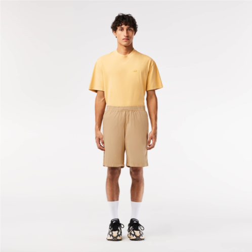 Lacoste Mens Relaxed Fit Washed Effect Elastic Bermuda Shorts