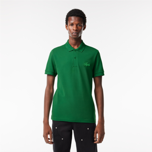 Lacoste Mens Regular Fit Quilted Crocodile Badge Polo