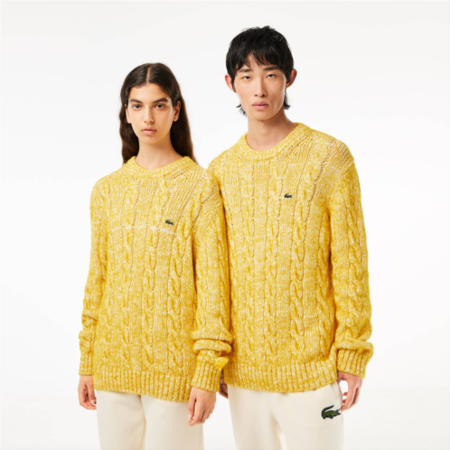 Lacoste Unisex Cotton & Mercerized Alpaca Cable Knit Sweater