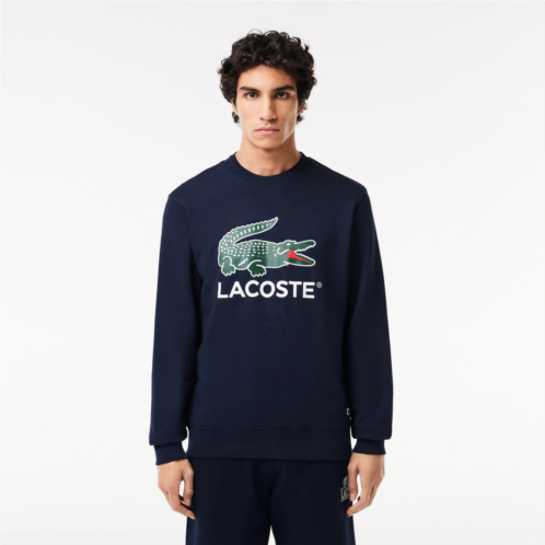 Lacoste Crocodile Print Crew Neck Sweatshirt