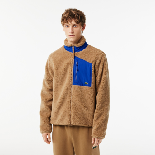 Lacoste Mens Zip-Up Colorblock Fleece Jacket