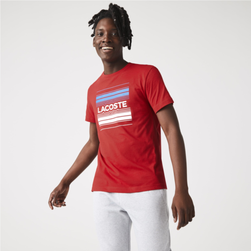 Lacoste Mens SPORT Stylized Logo Print Organic Cotton T-Shirt
