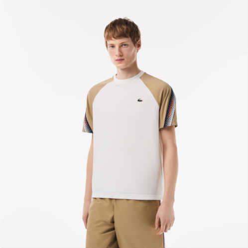 Lacoste Mens SPORT Regular Fit Logo Stripe T-Shirt