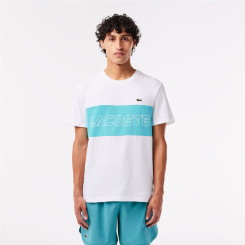 Lacoste Mens Regular Fit Printed Colorblock T-Shirt