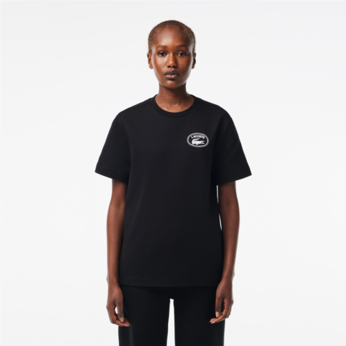 Lacoste Womens Regular Fit Signature Print T-Shirt