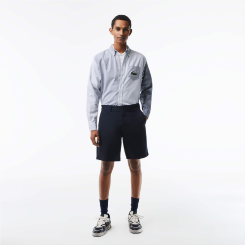 Lacoste Mens Regular Fit Stretch Organic Cotton Bermuda Shorts