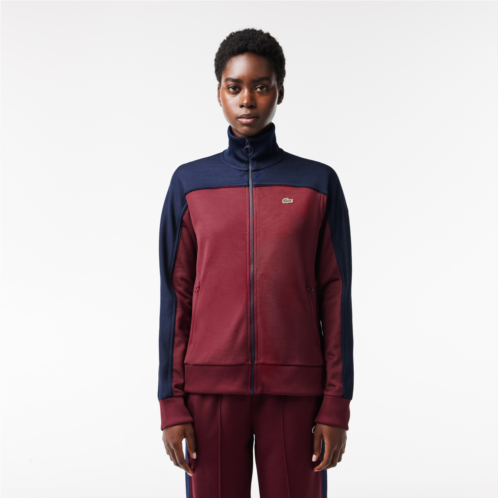 Lacoste Womens Paris Colorblock Zip-Up Sweatshirt