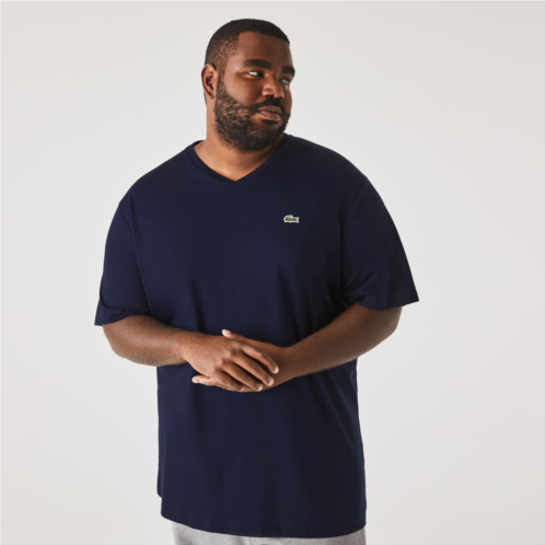 Lacoste Mens Big Fit V-Neck Pima T-Shirt