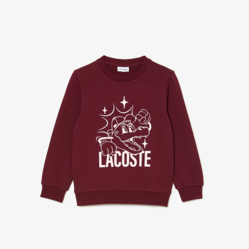 Lacoste Kids Crocodile Print Cotton Sweatshirt