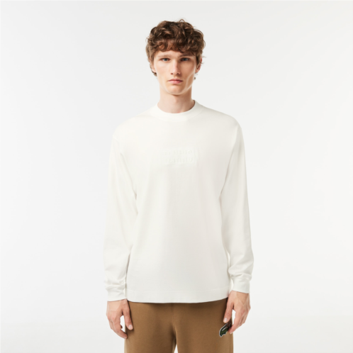 Lacoste Mens Long Sleeve Loose Fit Cotton T-Shirt