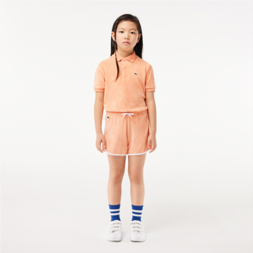Lacoste Kids Contrast Stripe Terry Shorts