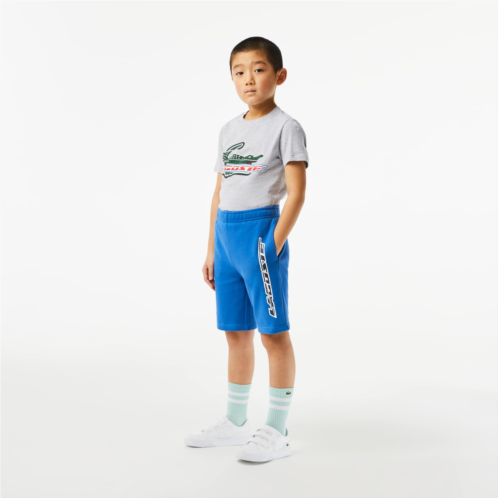 Lacoste Kids Organic Cotton Contrast Branding Shorts
