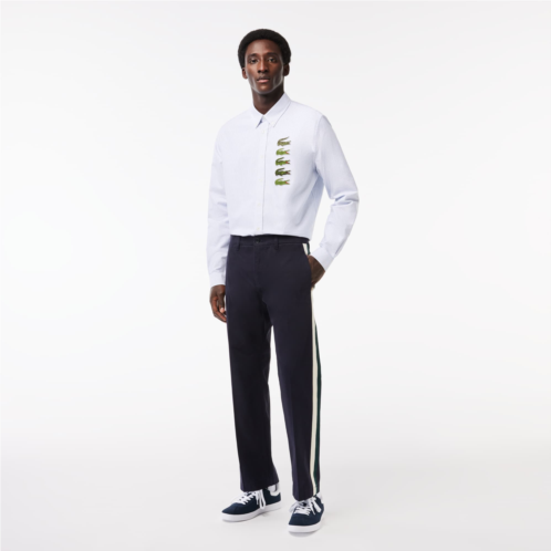 Lacoste Mens Straight Fit Contrast Stripe Chinos