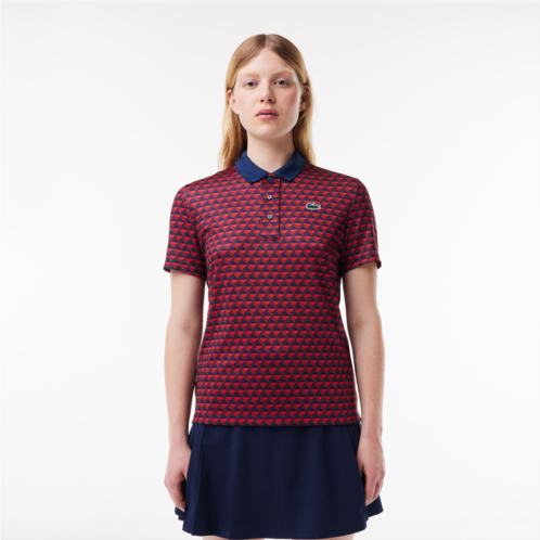 Lacoste Womens Ultra-Dry Patterned Golf Polo