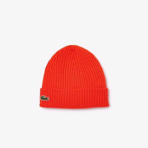 Lacoste Ribbed Wool Hat